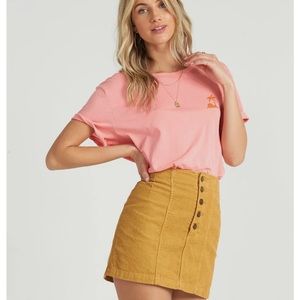 Women’s Size 28 Billabong Corduroy Skirt in Mustard Yellow